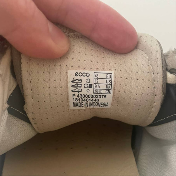 Ecco Womens Comfort Leather Lace Up Sneaker Shoes SZ 12 - Picture 6 of 11